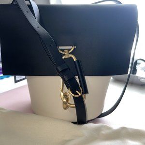 Zac Posen Belay Leather Crossbody, Multi-Black ,NWT